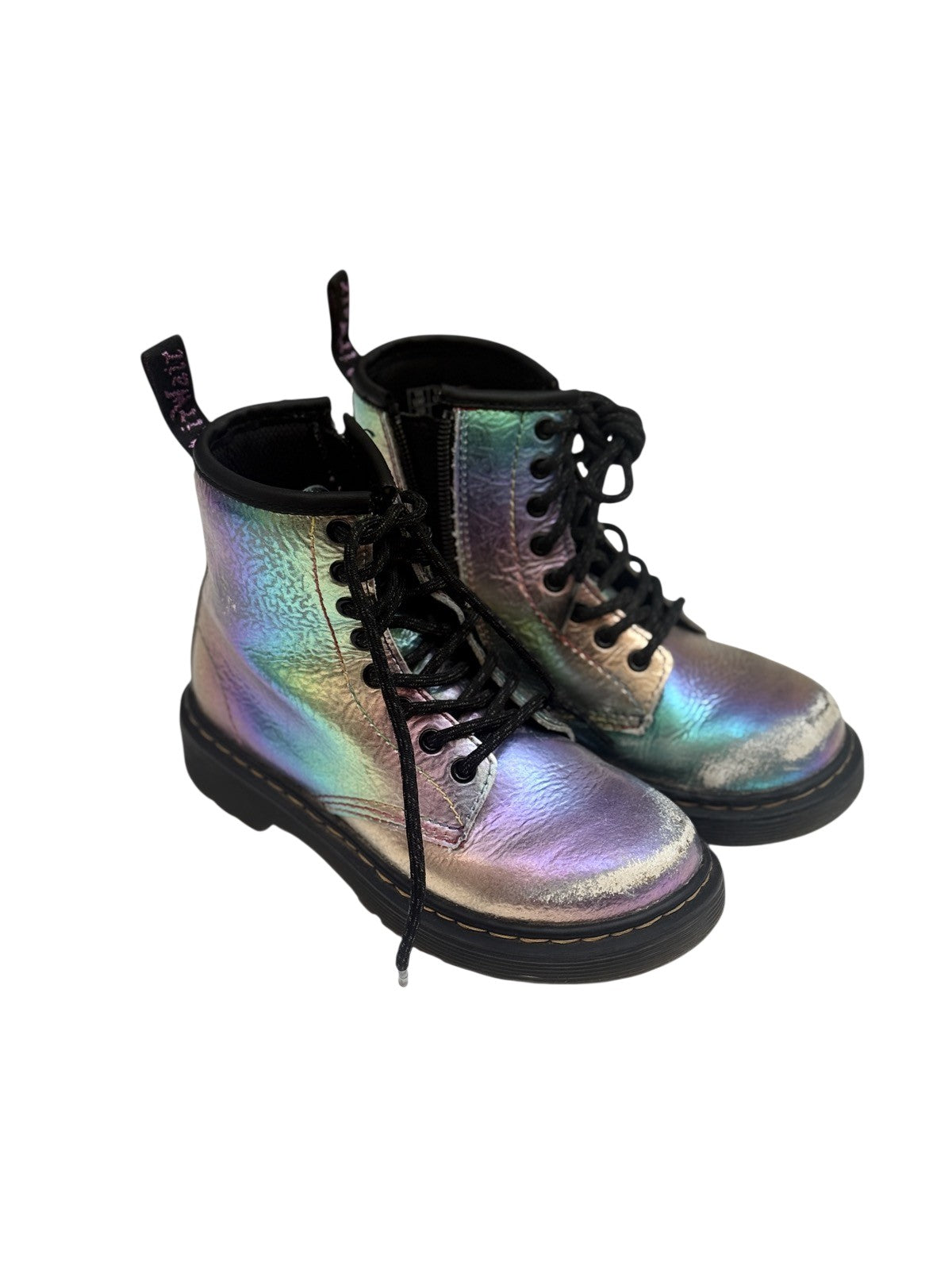 Dr. Martens 1460 J Rainbow Metallic Boots Size 12