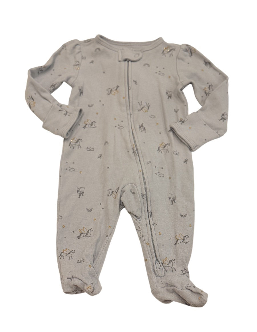 Carter's Unicorn Print Zip Sleeper 3M