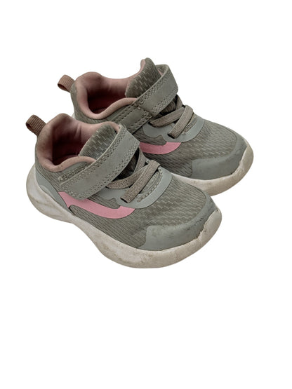 Toddler Gray Pink Sneakers Size 4