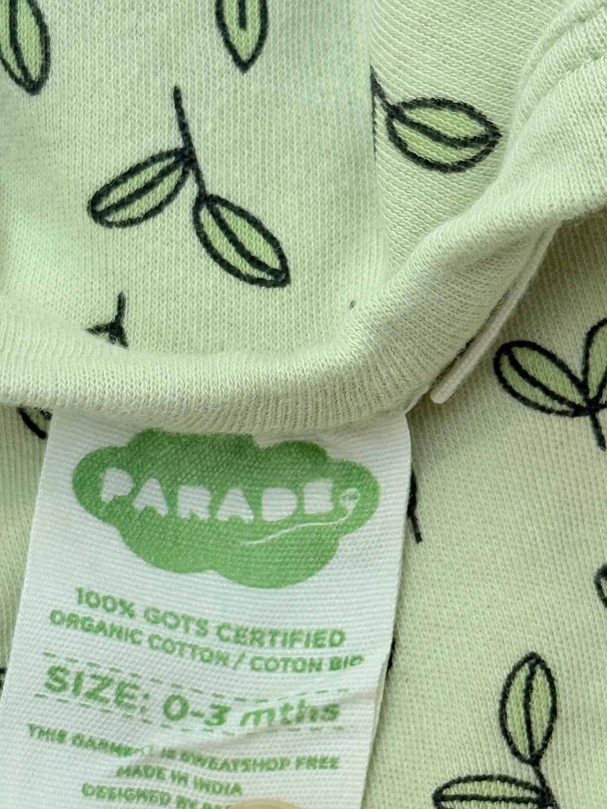 Parade Organic Cotton Sleeper 0-3M