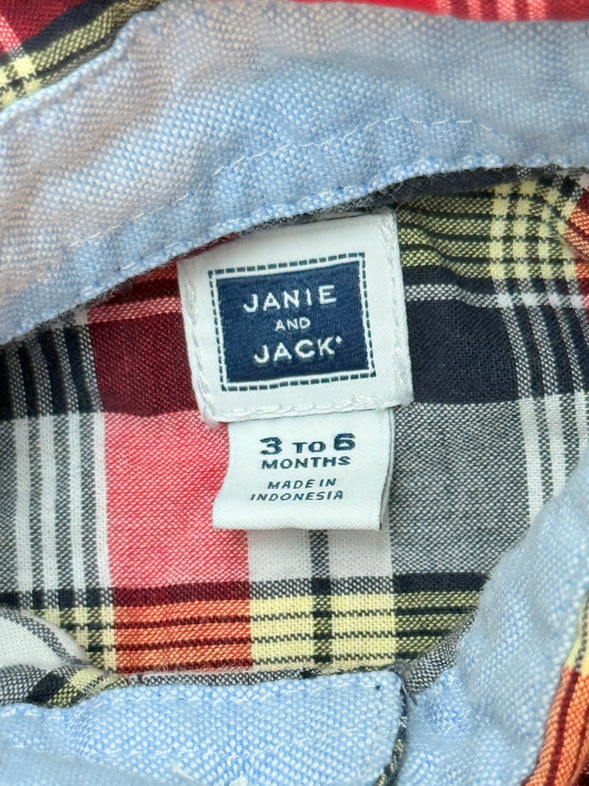 Janie and Jack Plaid Button-Up Shirt 6M