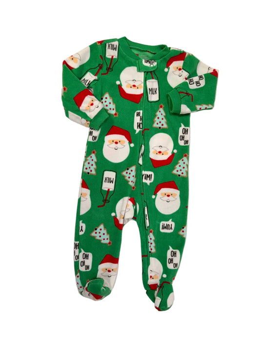 Simple Joys Santa Christmas Fleece Sleeper 6-9M