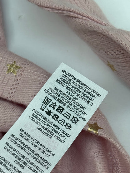 Boden Pink Gold Star Long Sleeve Top 5-6y