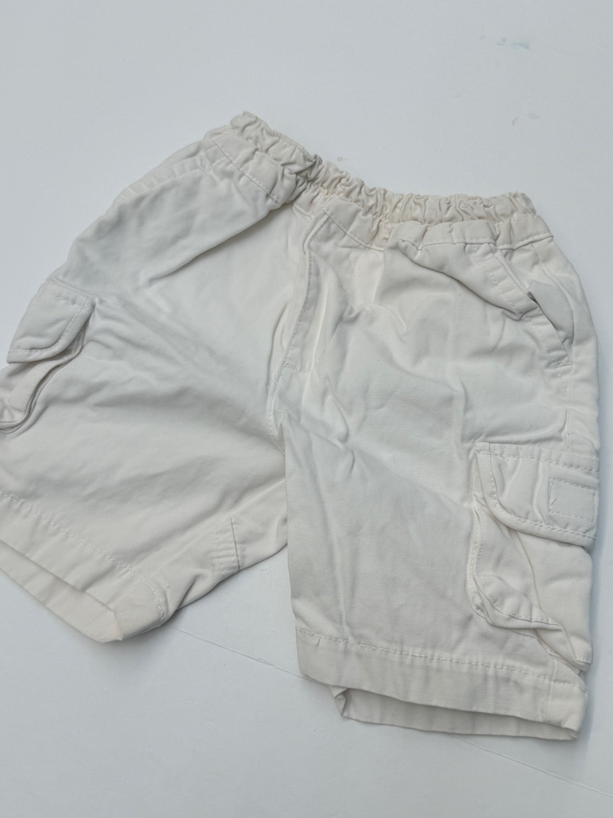 Les bébés de Buissonnière Cream Cargo Shorts 9/12M