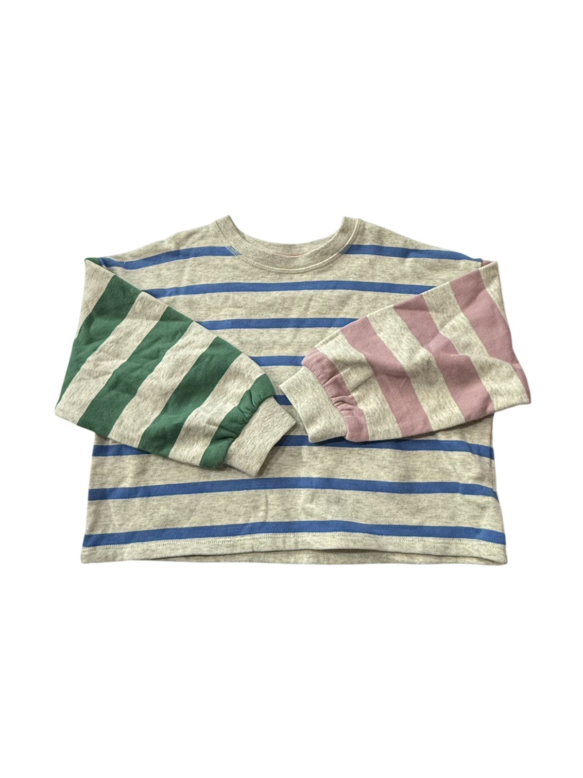Boden Striped Boxy Crop Sweater 5-6Y