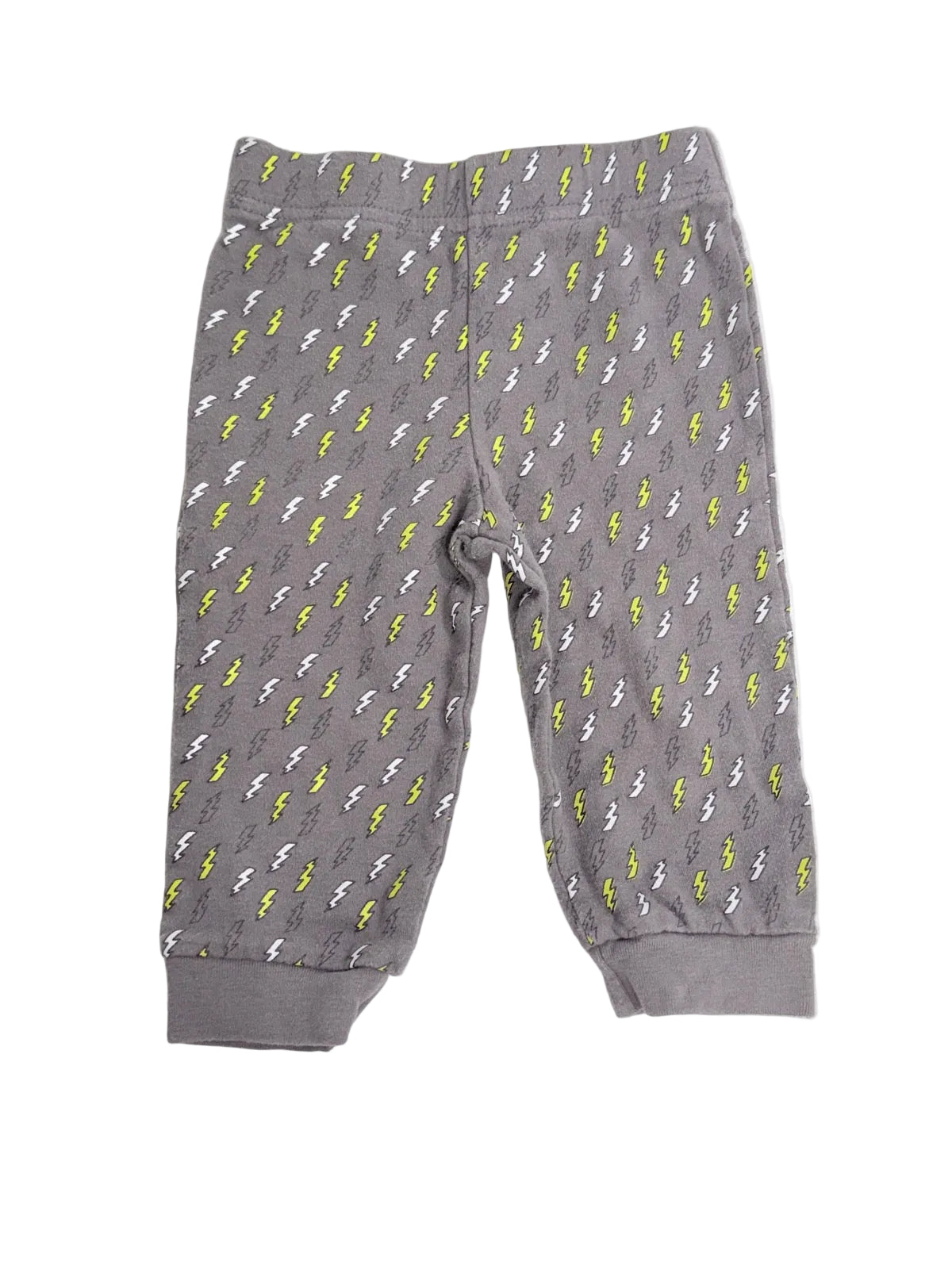 Baby Gear Gray Lightning Bolt Jogger Pants 6-9M