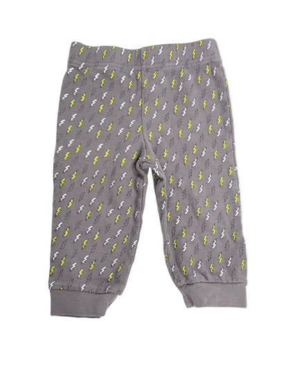 Baby Gear Gray Lightning Bolt Jogger Pants 6-9M