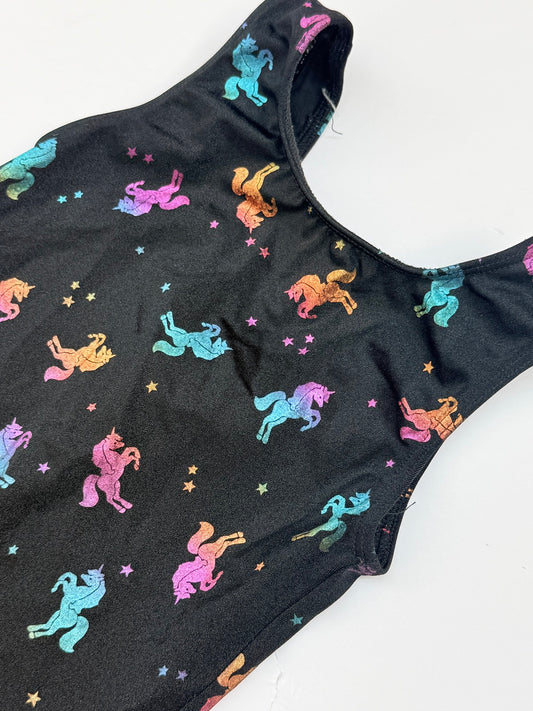 Girl Power Sport Unicorn Biketard Size 4 5