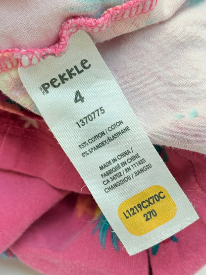Pekkle Floral Pink Romper Size 4