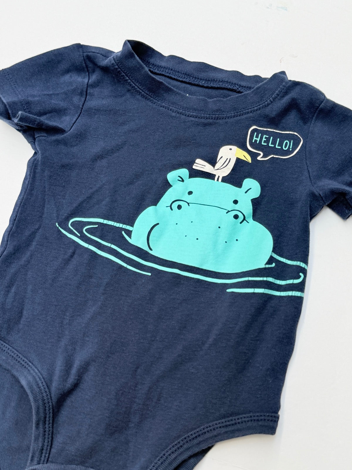 Carter's Hippo Bodysuit 12 Months