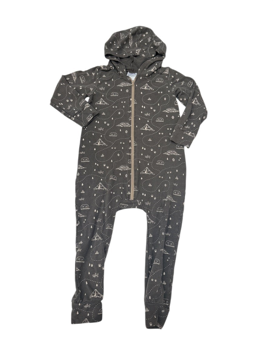 One + Lemon Vintage Camping & Trailers Zip Pajama 3/4Y