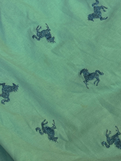 H&M Mint Unicorn Print Dress Size 6X 7
