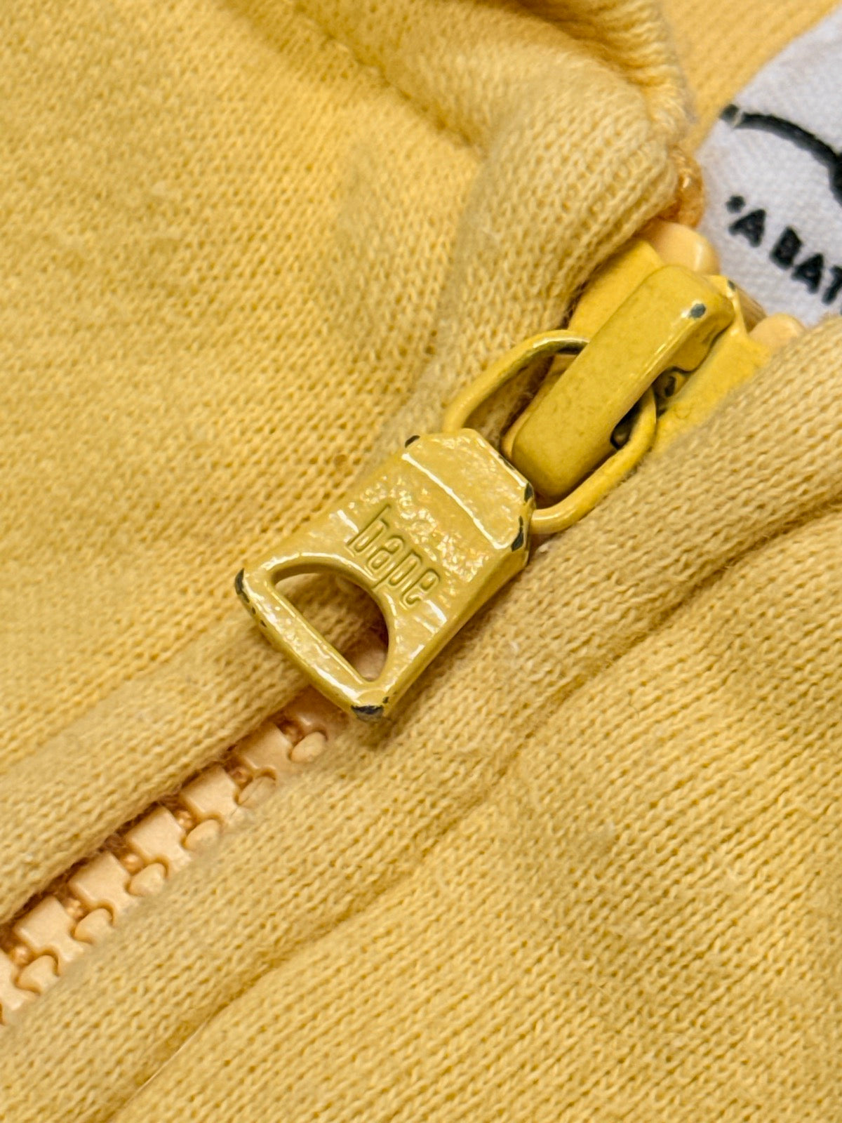 BAPE Kids Milo Yellow Zip Hoodie Vest 12-18m