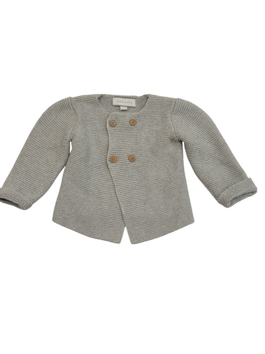 Jake and Jill Grey Knit Cardigan 6-12M