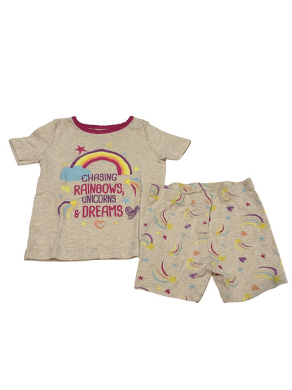 George Baby Rainbows Unicorns Pajama Set 18 24m