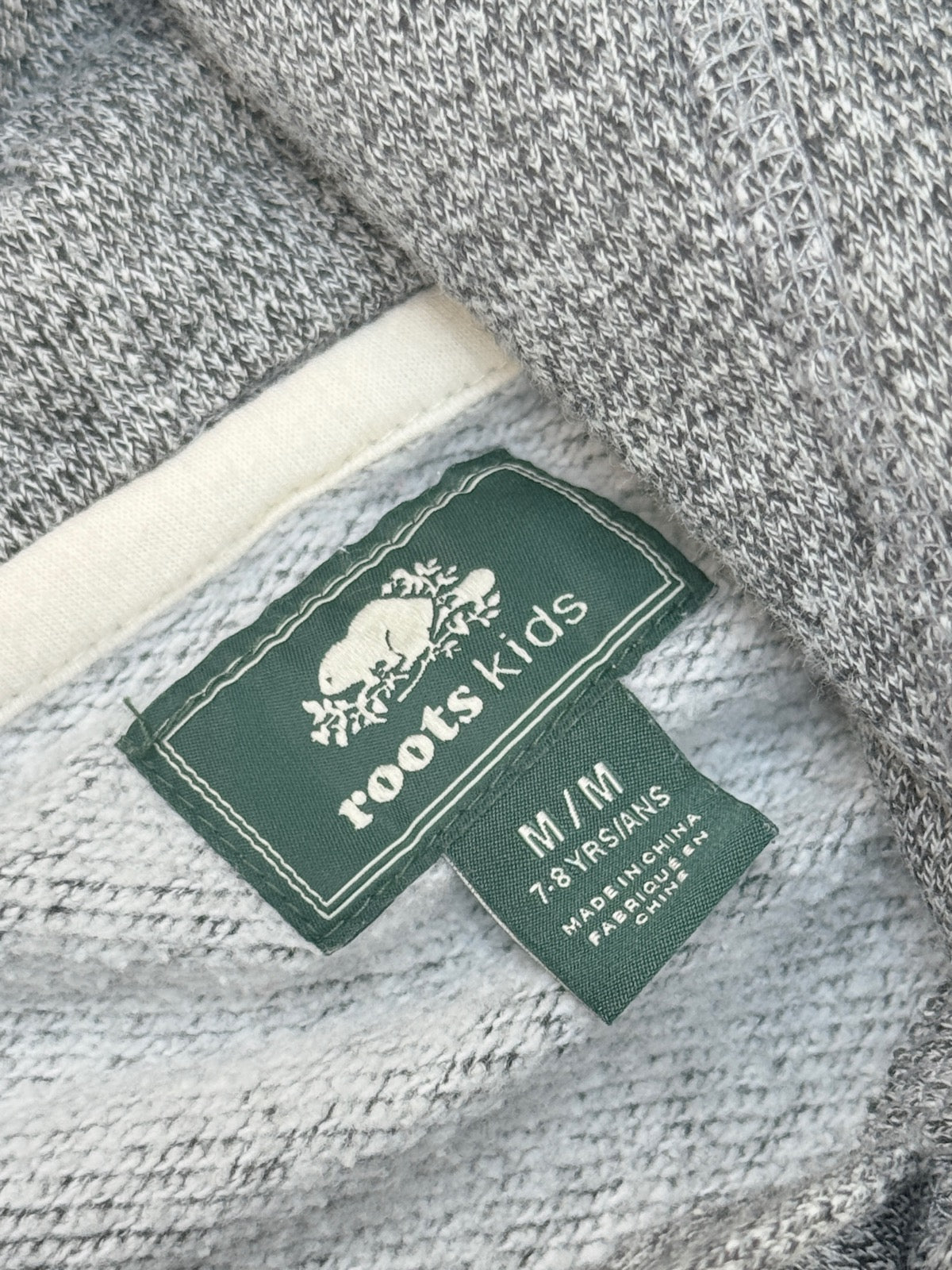 Roots Kids Gray Hoodie Size 7-8