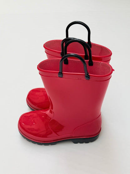 Kids Red Rain Boots Size 10