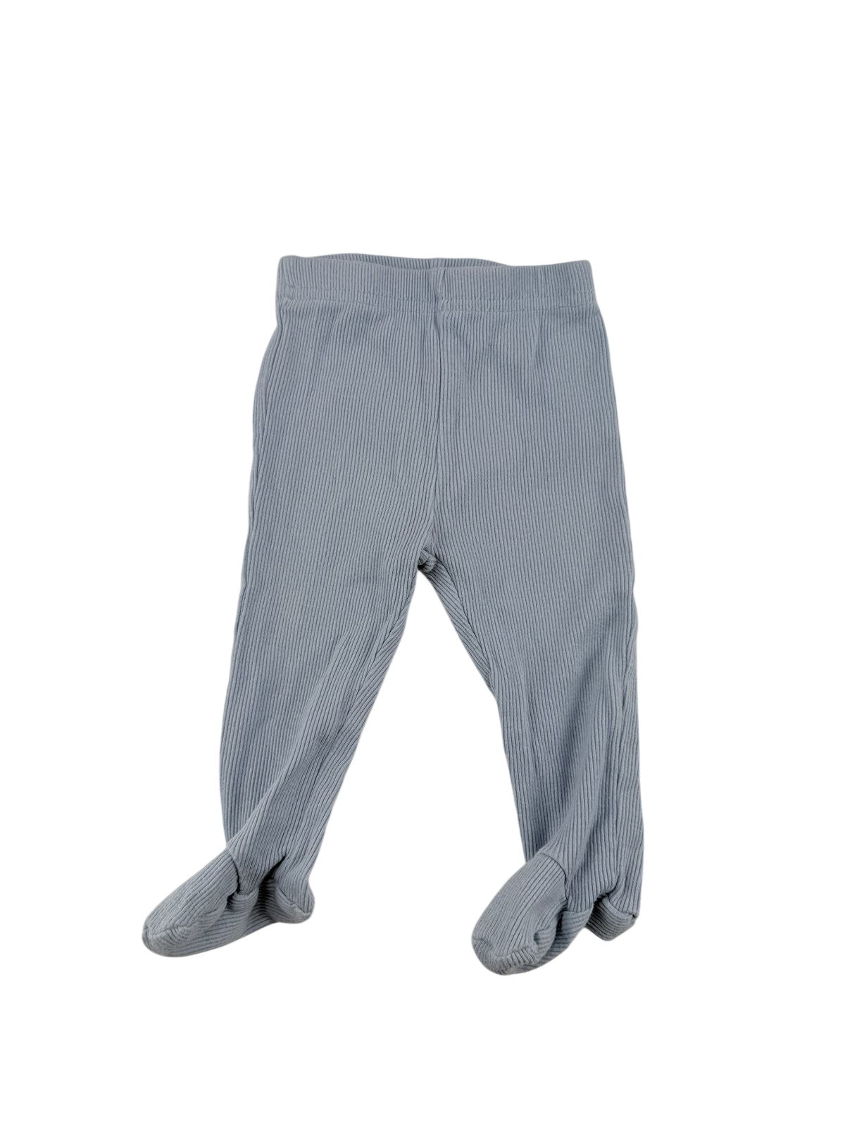 Chick Pea Blue Ribbed Footed Pants 3-6M