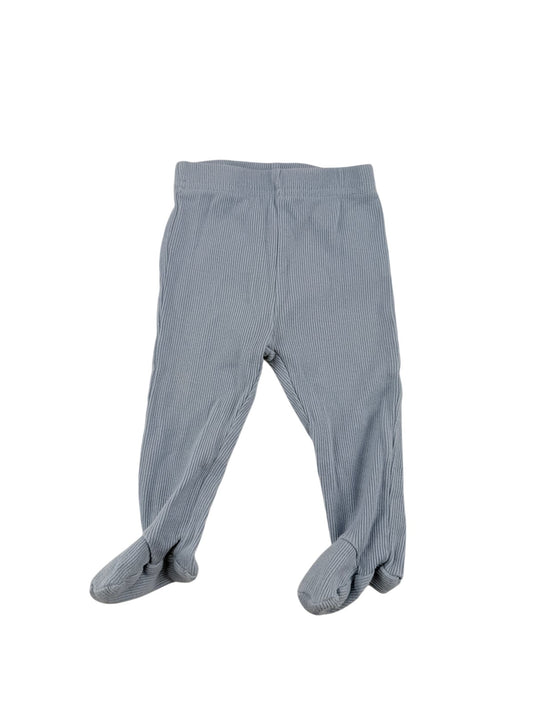 Chick Pea Blue Ribbed Footed Pants 3-6M