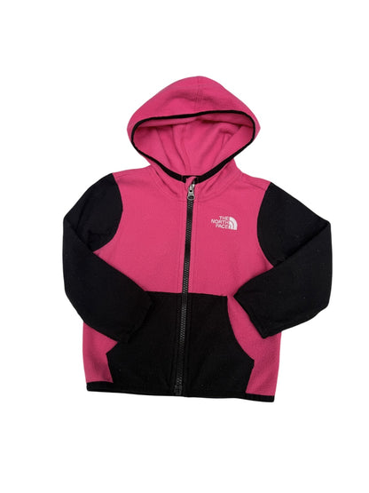 The North Face Pink Fleece Zip Hoodie 12-18M