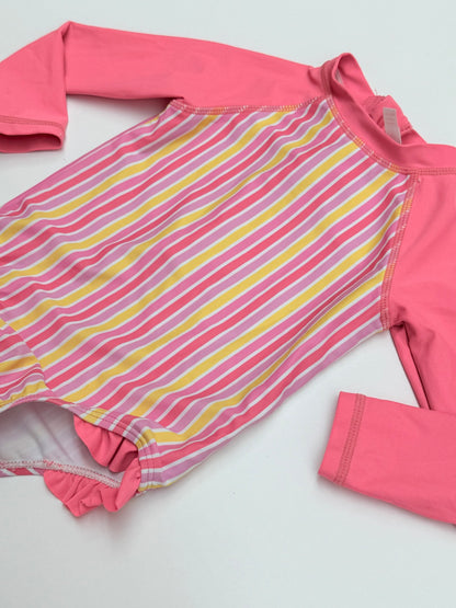 Joe Fresh Striped Rashguard One-Piece 12-18m