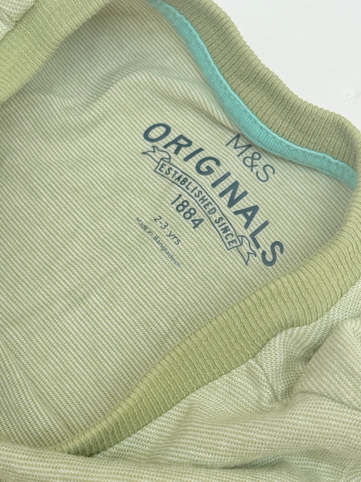 M&S Originals Green T-Shirt 2-3Y