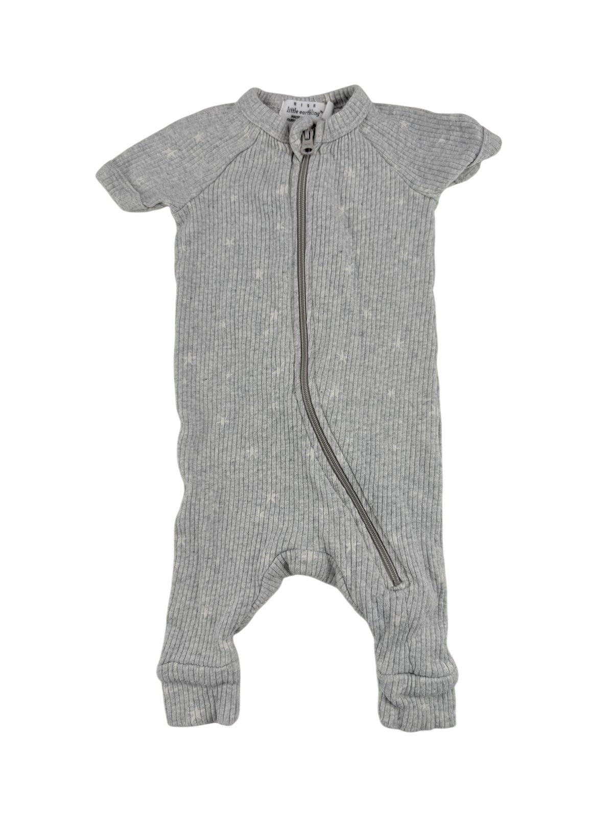 Rise Little Earthling Gray Star Romper