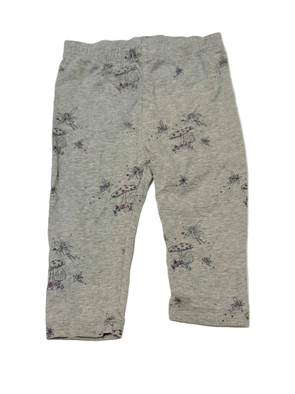 Baby Gap Gray Fairy Mushroom Leggings 6-12m