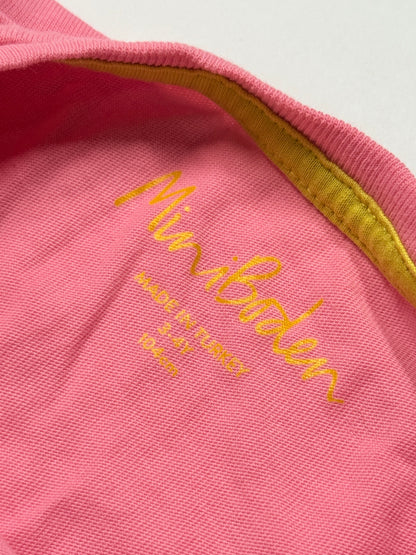 Mini Boden Farm Animals Pink Long Sleeve 3-4Y