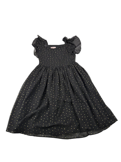Pastourelle NYC Black Gold Dot Dress Size 8