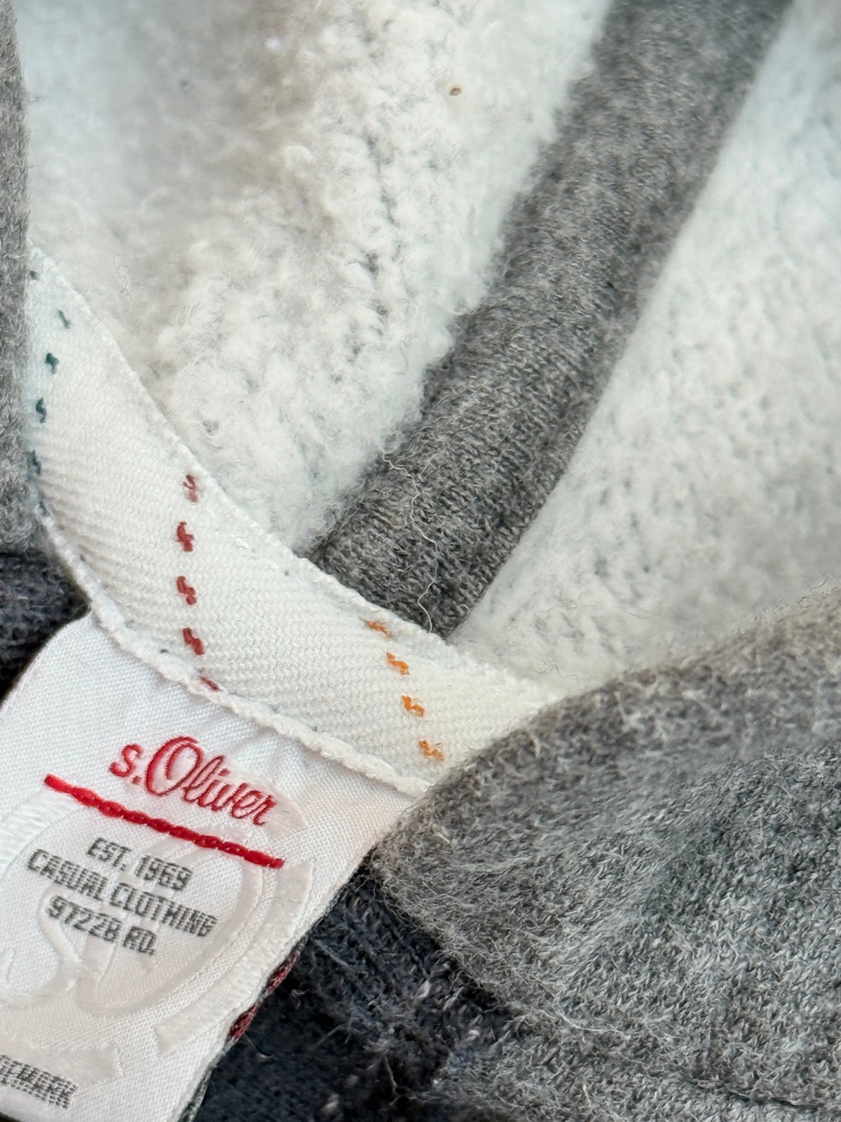 s.Oliver Denim Brand Gray Half-Zip Hoodie M