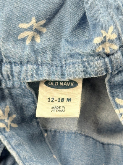 Old Navy Floral Chambray Dress 12-18M