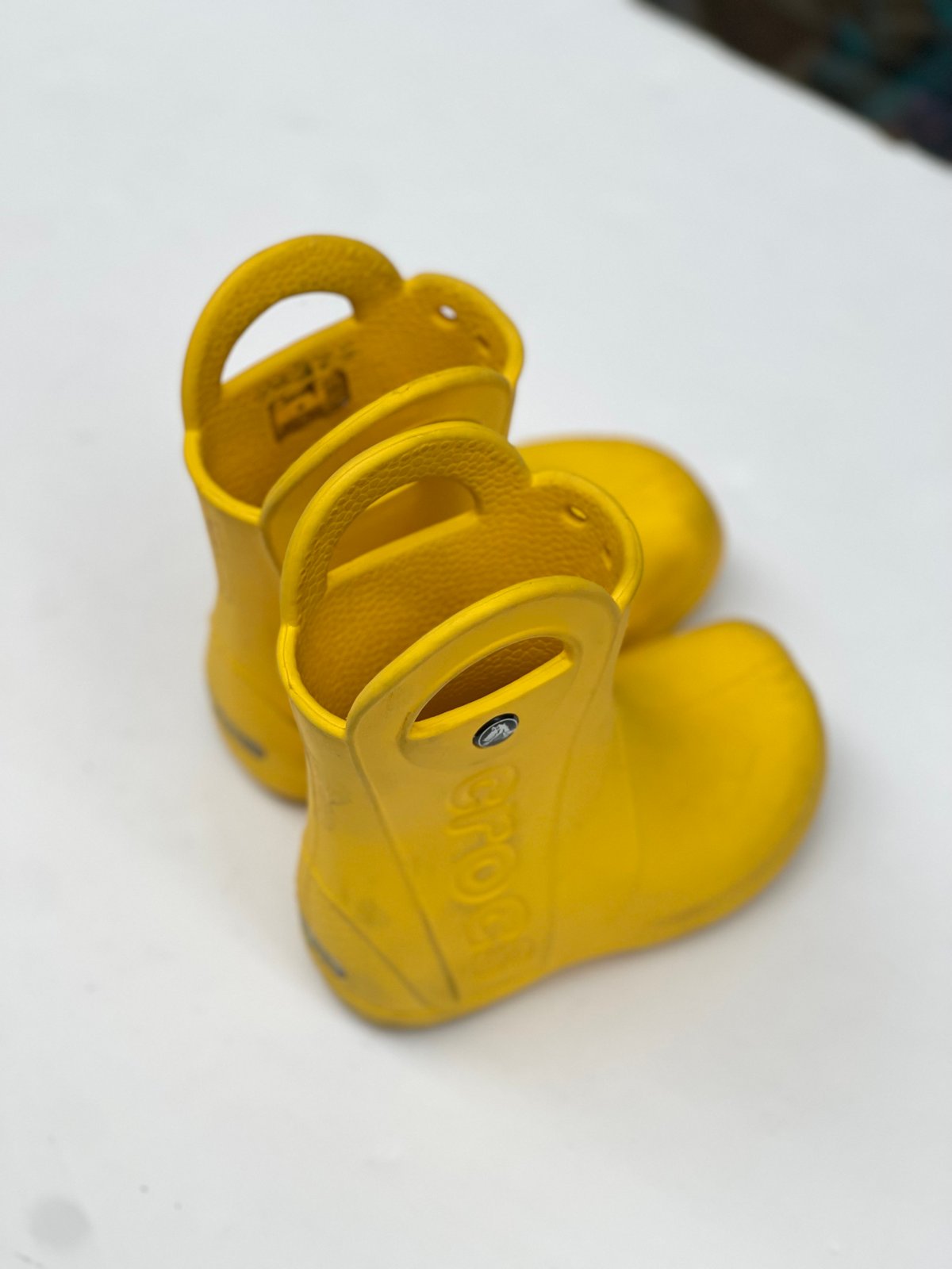 Crocs Handle It Yellow Rain Boots Size C6 US6