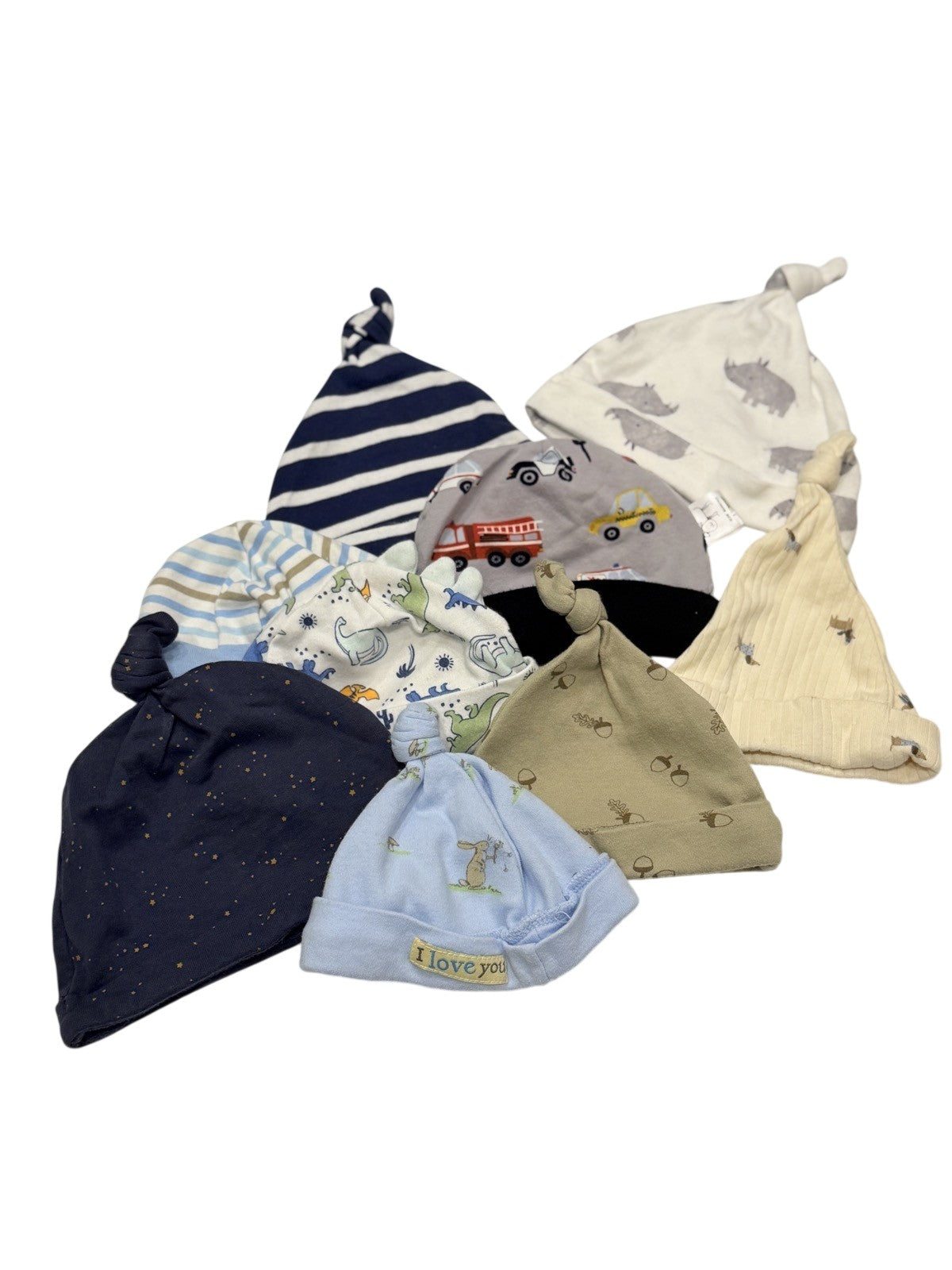 Carter's Baby Knot Hats 9-Piece Bundle 0-6m