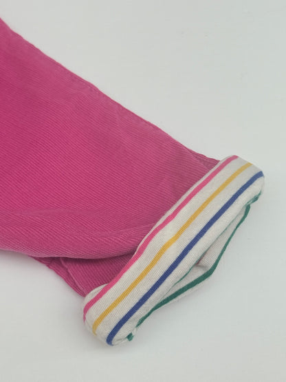 Mini Boden Pink Corduroy Floral Pants 4Y