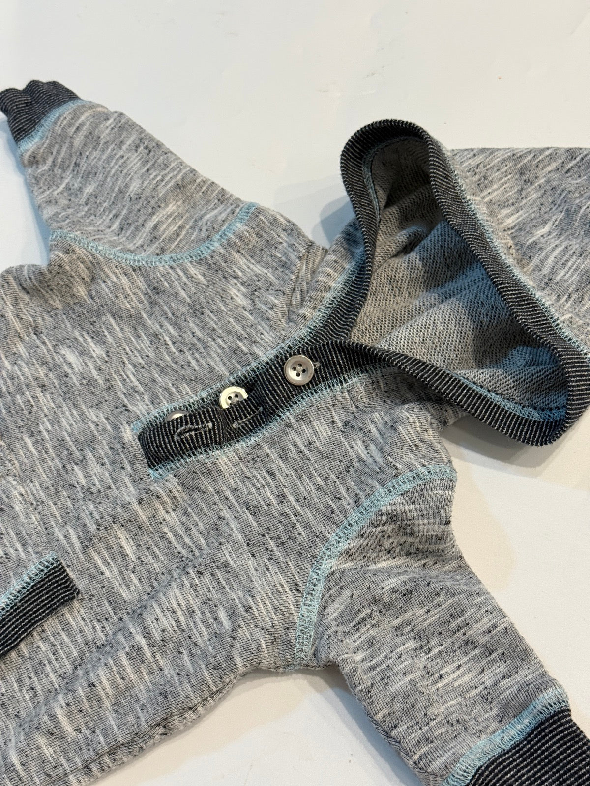 George Gray Hooded Romper 0-3M