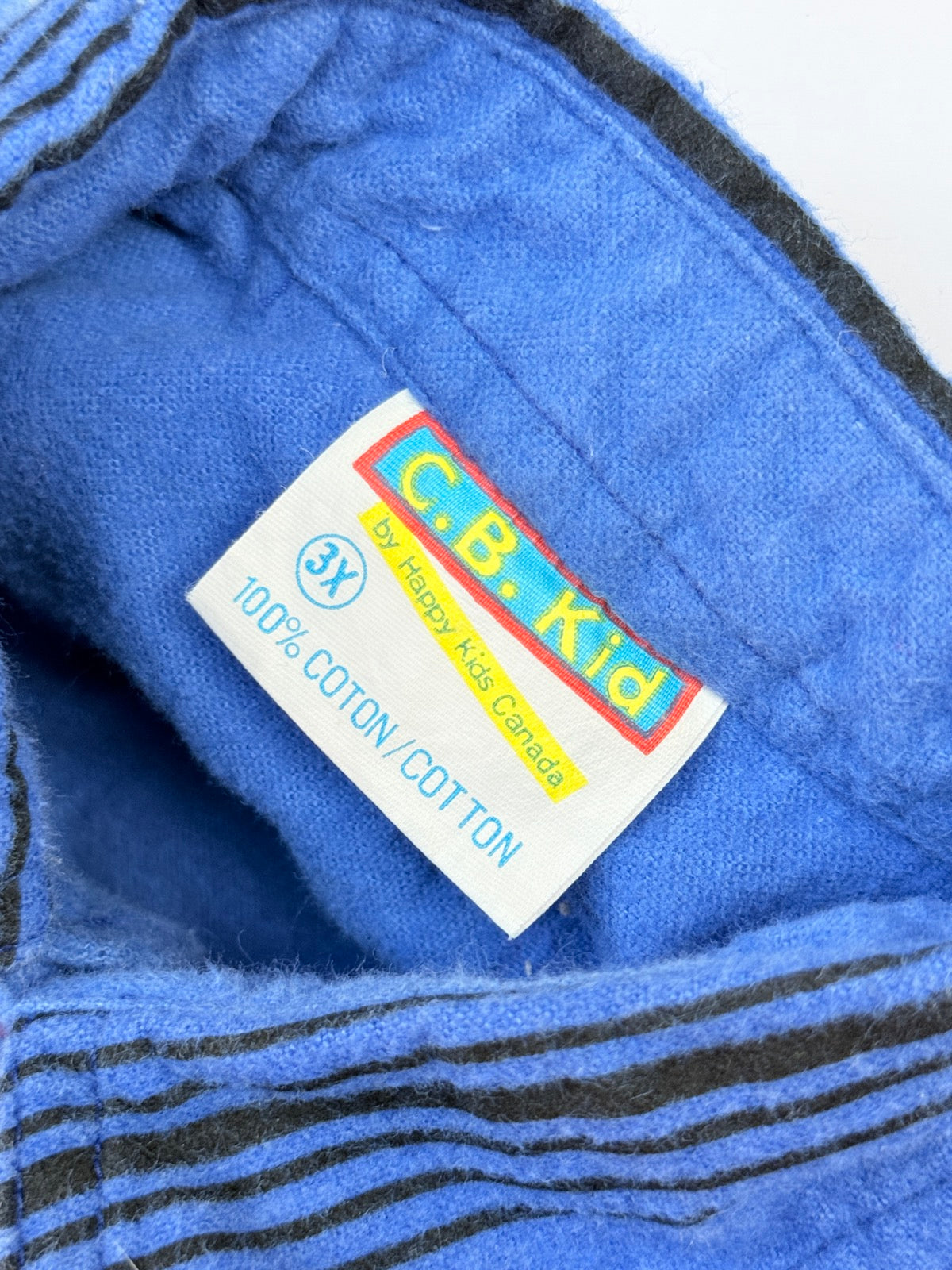 Vintage C.B. Kid Blue Striped Button-Up Shirt 3T