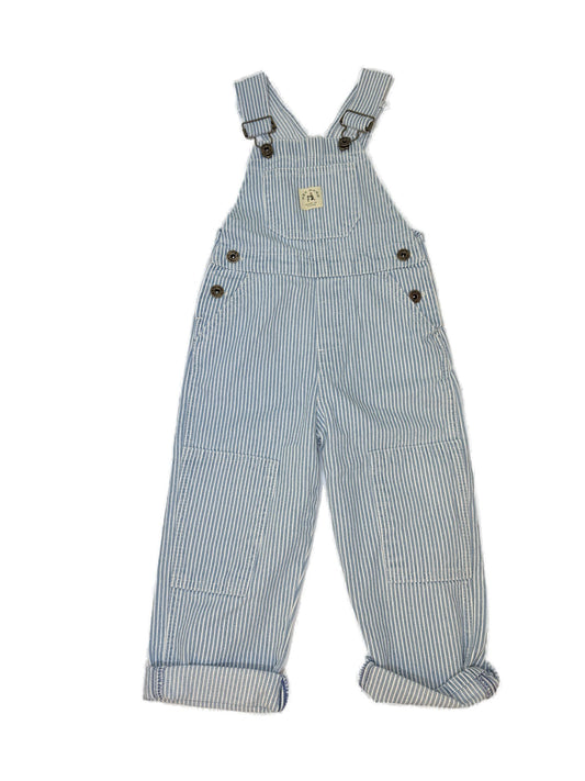 Hey Gang Hickory Stripe Overalls Size 2-3
