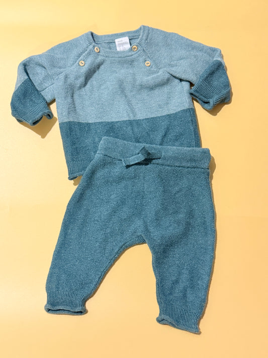 H&M 2pc knit Set 2-4m
