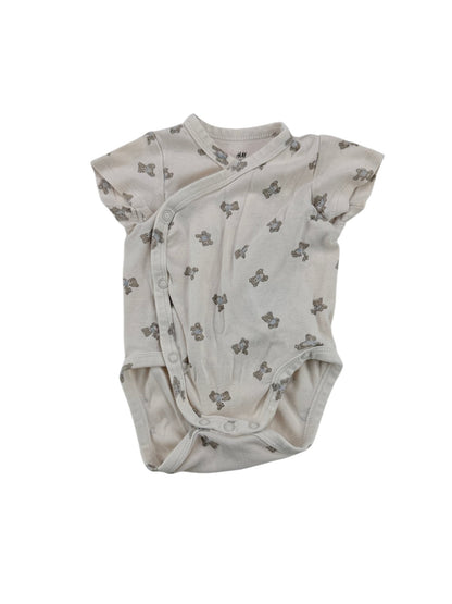 H&M Teddy Bear Print Bodysuit Size 3M