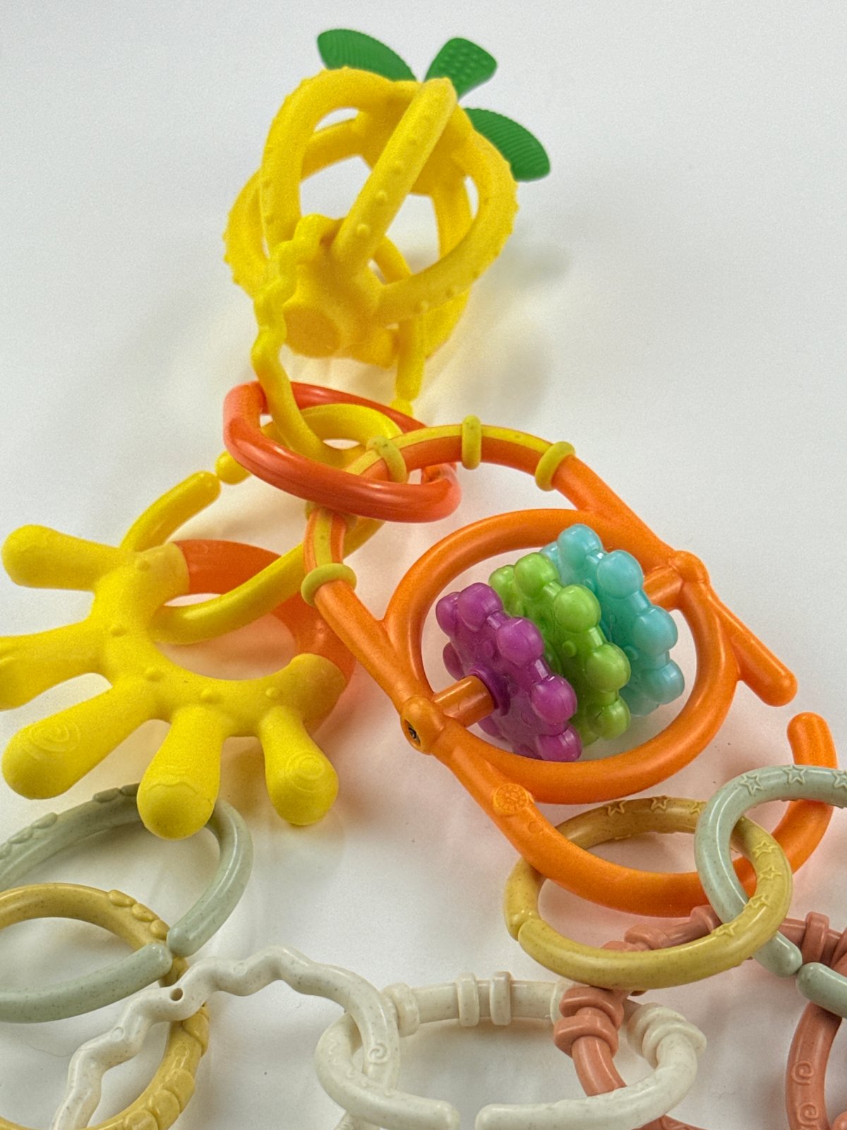 Baby Teether Toy Link Rings Set