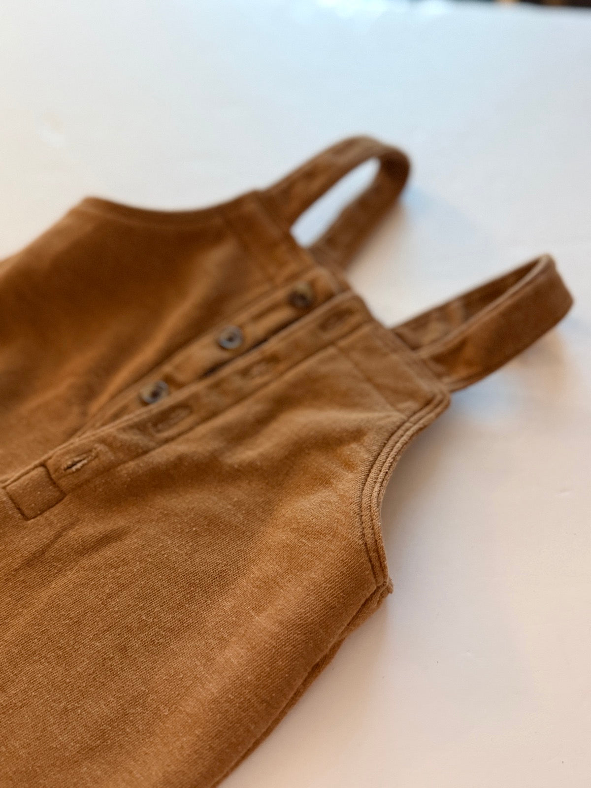 Old Navy Brown Overall Romper 6-12M