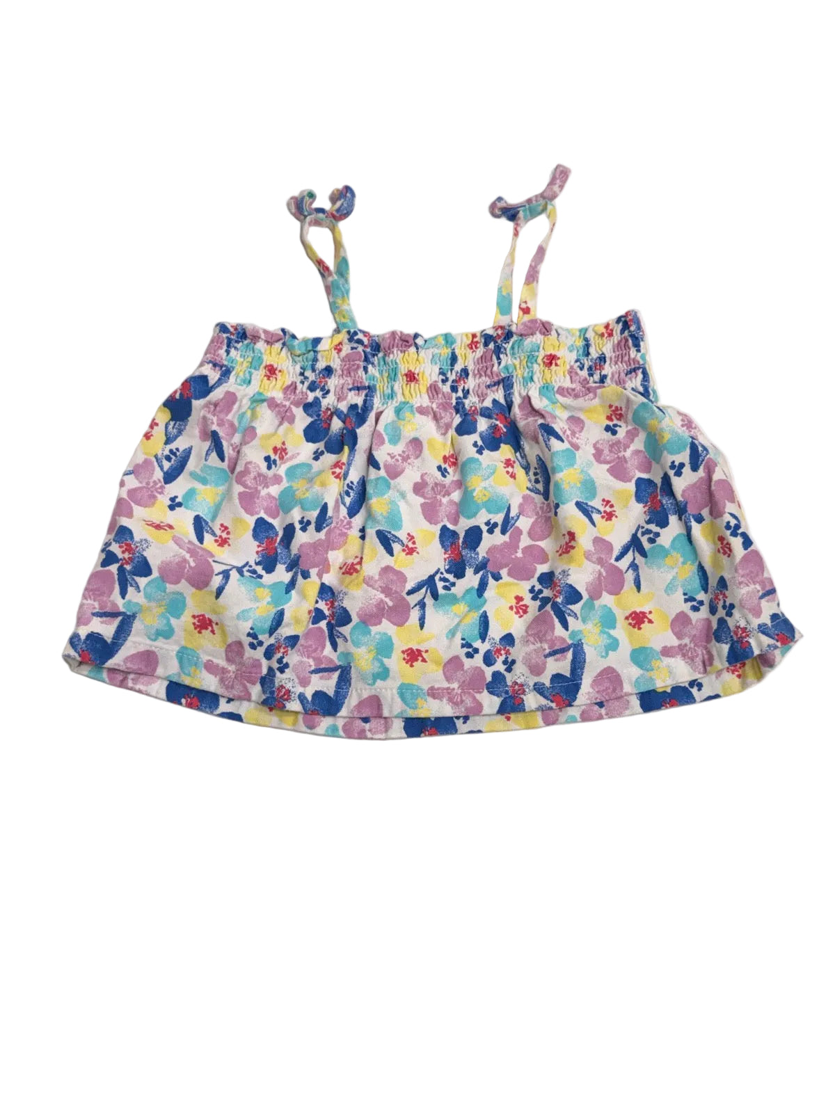 Joe Fresh Floral Smocked Tank Top 6-12m