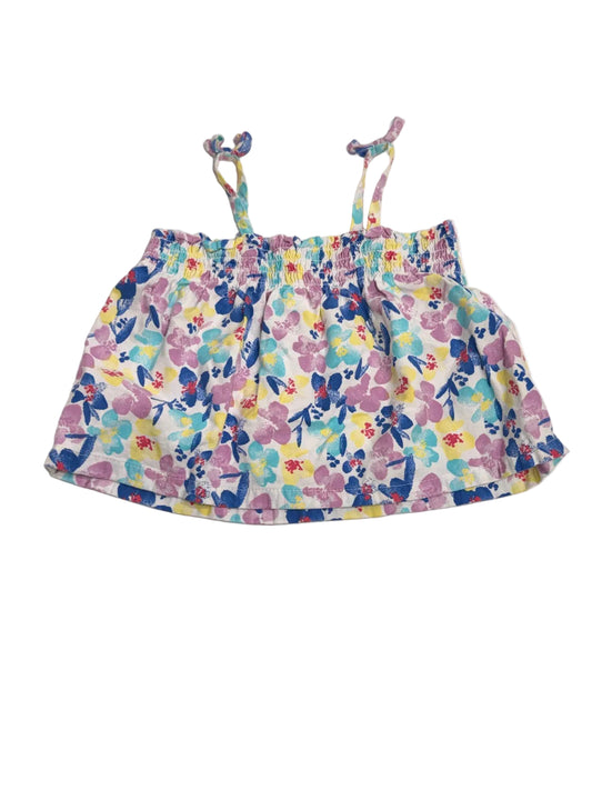 Joe Fresh Floral Smocked Tank Top 6-12m