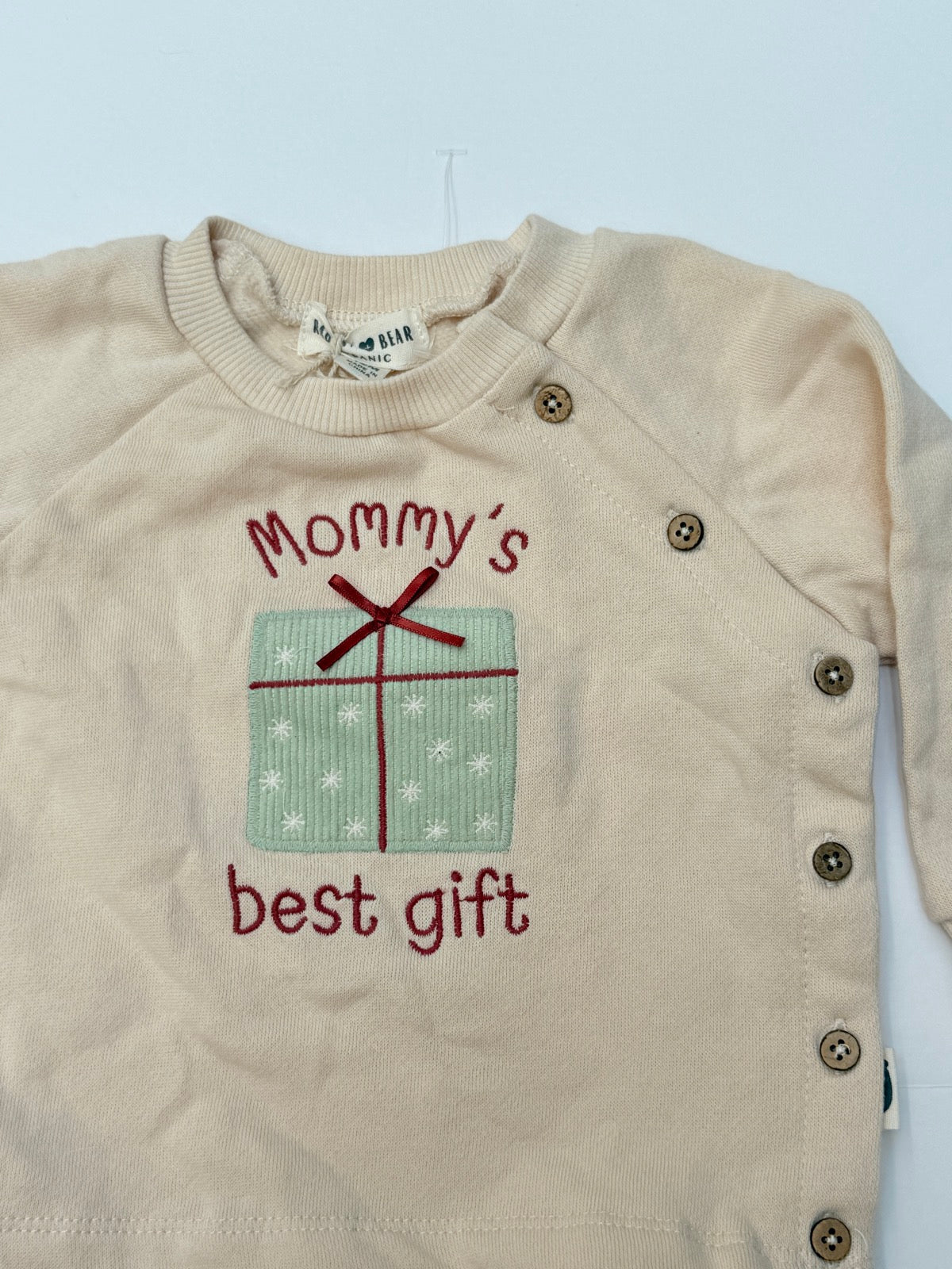 NWT - Rabbit + Bear Organic Mommy's Best Gift Sweatshirt 12M