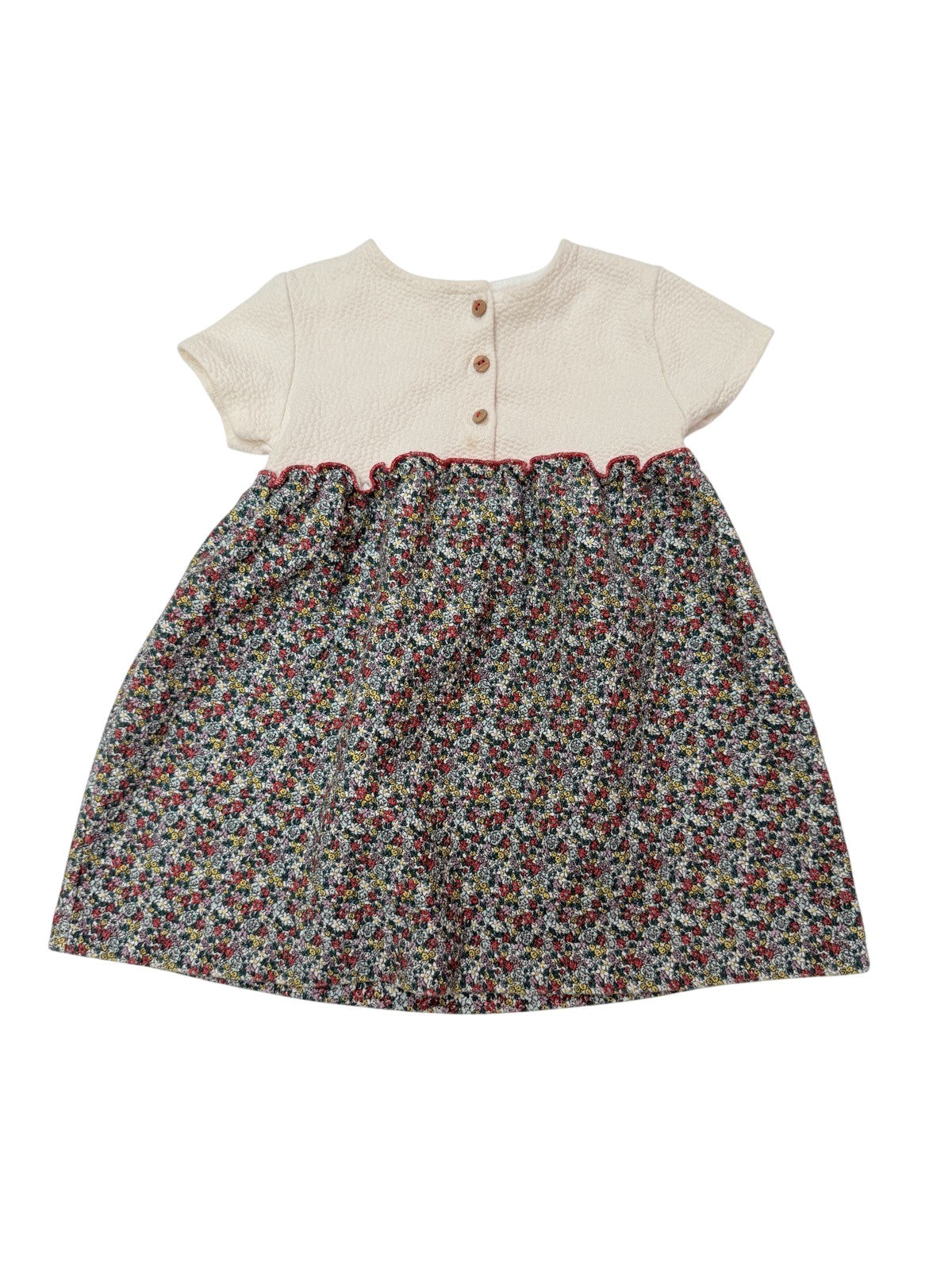 Zara Baby Floral Textured Dress Size 18-24M