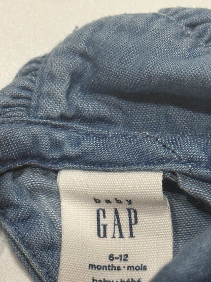 Baby Gap Chambray Ruffle Collar Blouse 6-12M