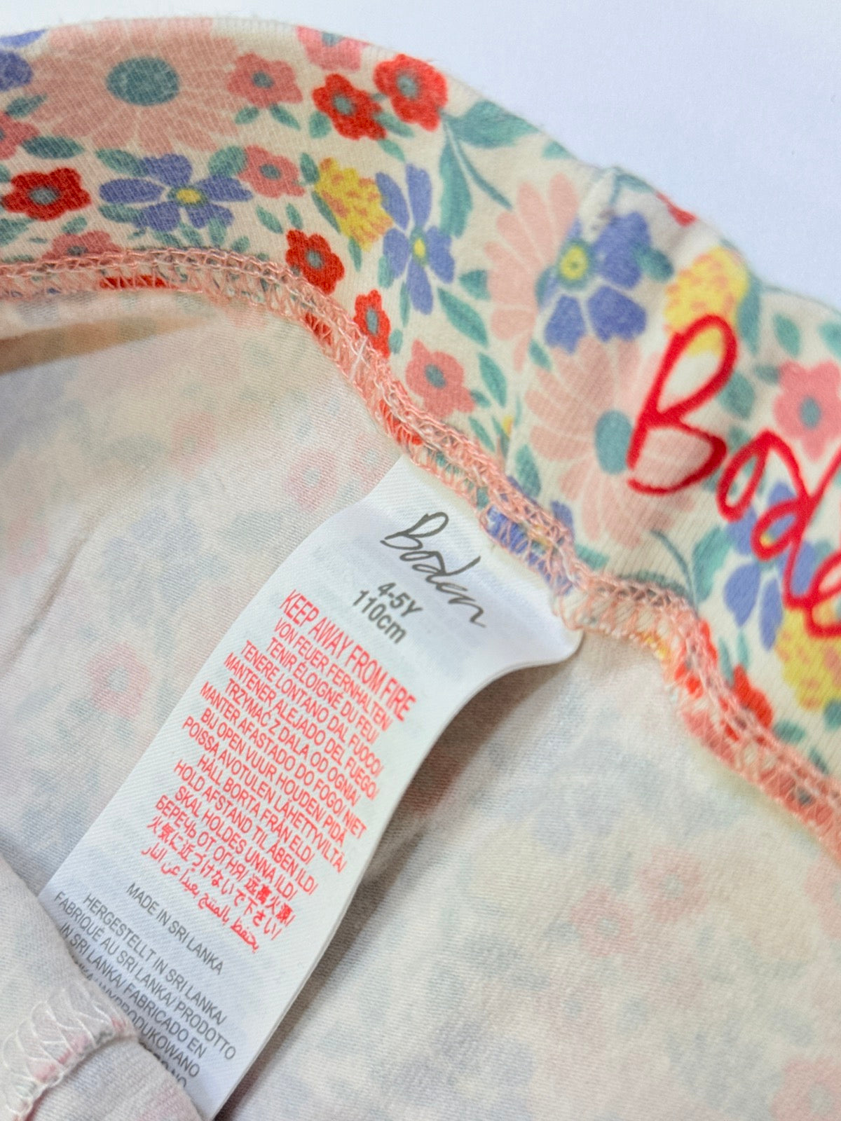 Boden Floral Leggings 4-5Y