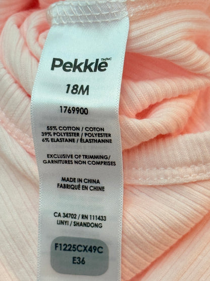 Pekkle Pink Ribbed Bodysuit 18M