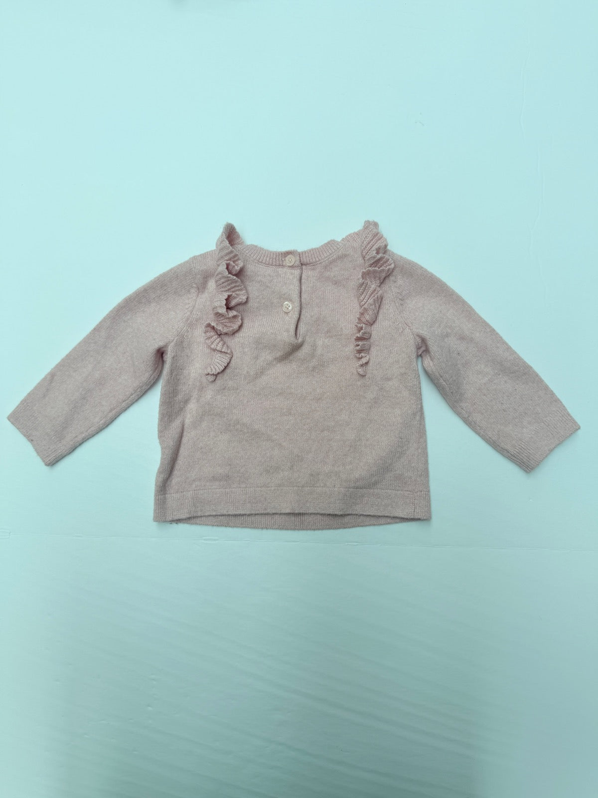 Baby Gap Pink Ruffle Sweater 9-12M